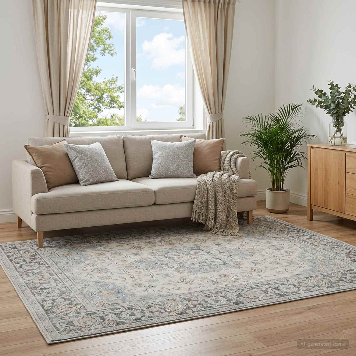 Tepih ORIZ Krem 80 x 150 cm 100% poliester