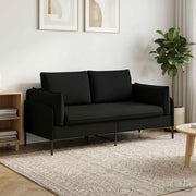 Sofa za dvije osobe Crna 188 x 81 x 89 cm Tkanina