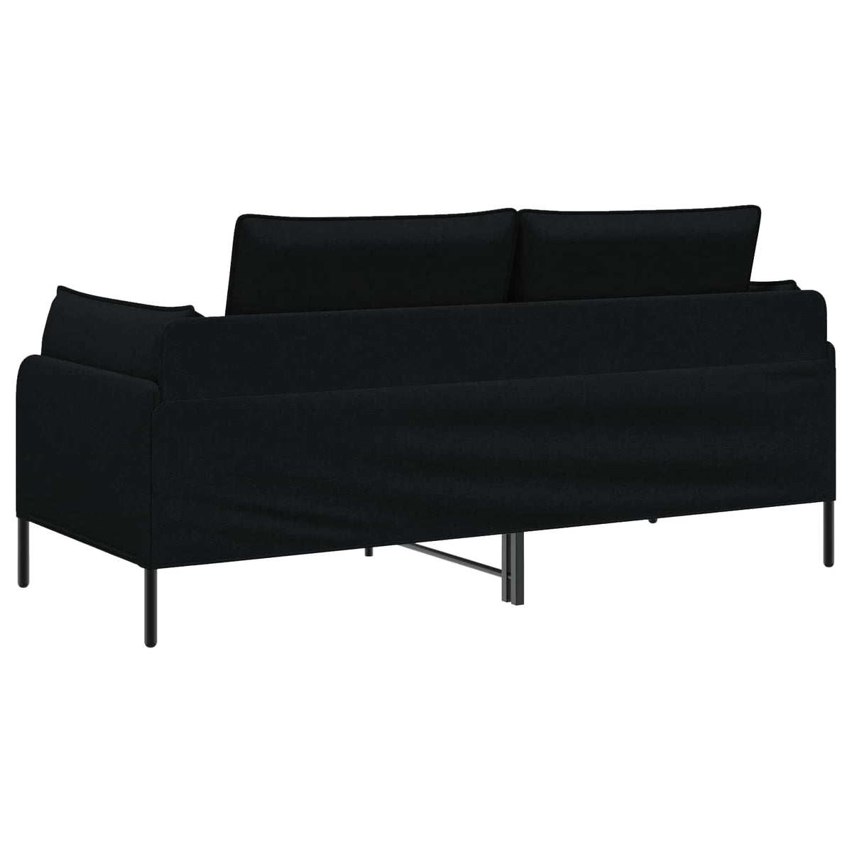 Sofa za dvije osobe Crna 188 x 81 x 89 cm Tkanina