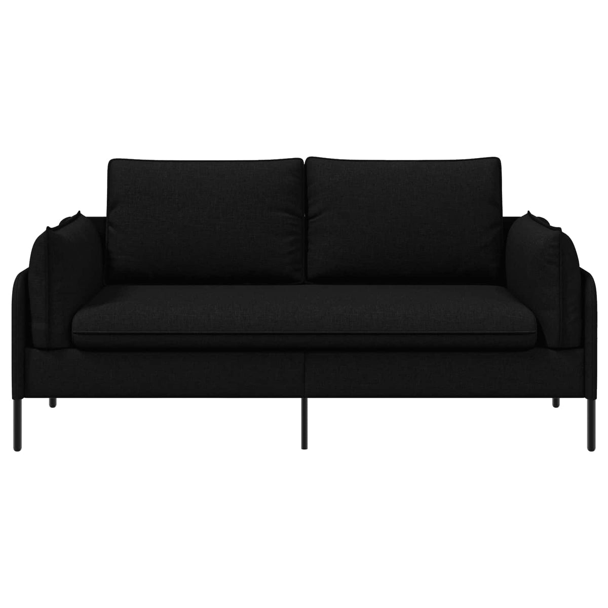 Sofa za dvije osobe Crna 188 x 81 x 89 cm Tkanina