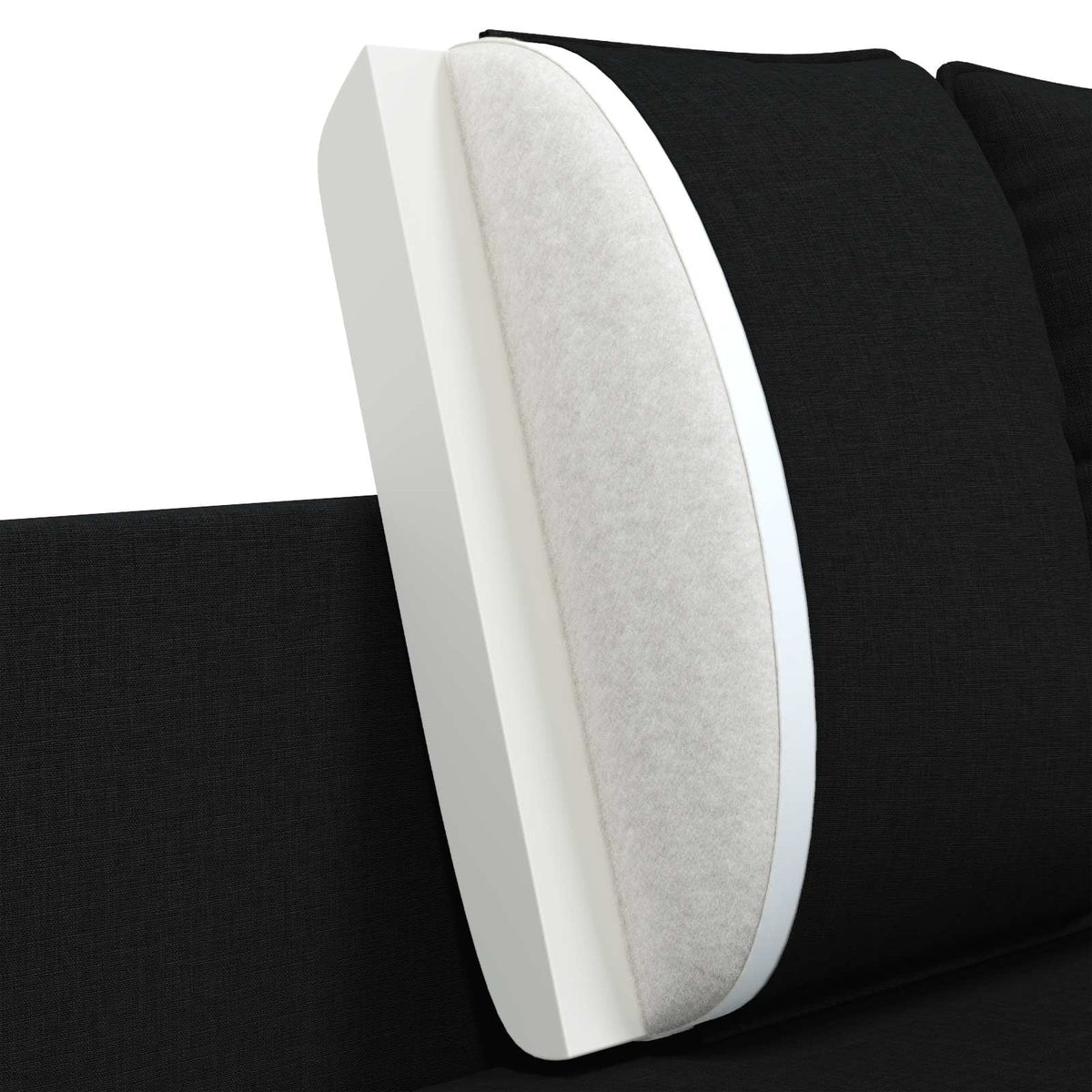 Sofa za dvije osobe Crna 188 x 81 x 89 cm Tkanina