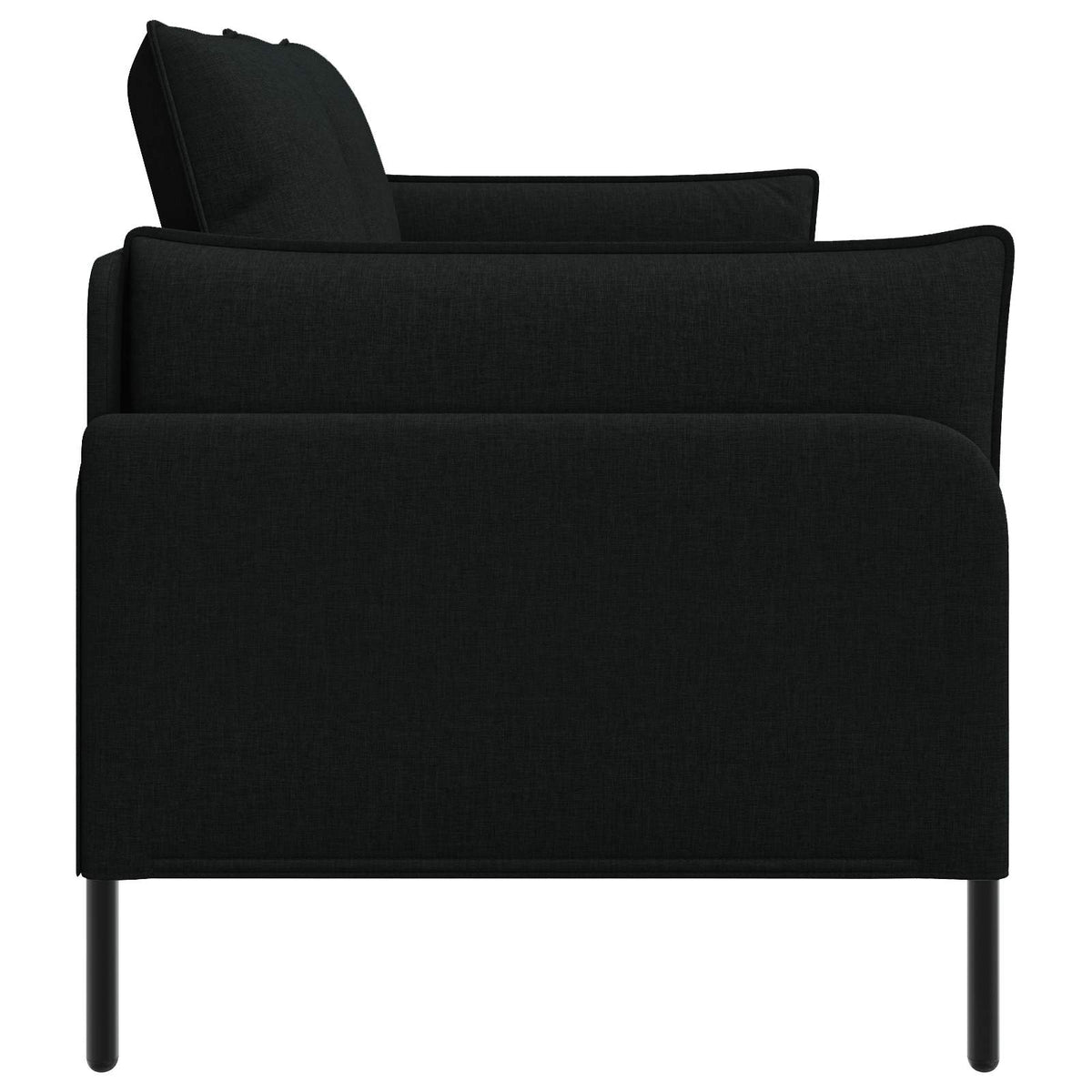 Sofa za dvije osobe Crna 188 x 81 x 89 cm Tkanina