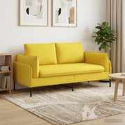 Sofa za dvije osobe Svijetlo žuta 188 x 81 x 89 cm Tkanina