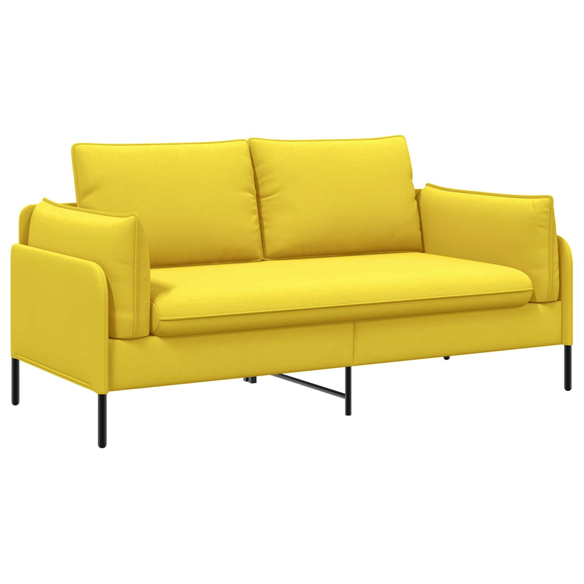 Sofa za dvije osobe Svijetlo žuta 188 x 81 x 89 cm Tkanina