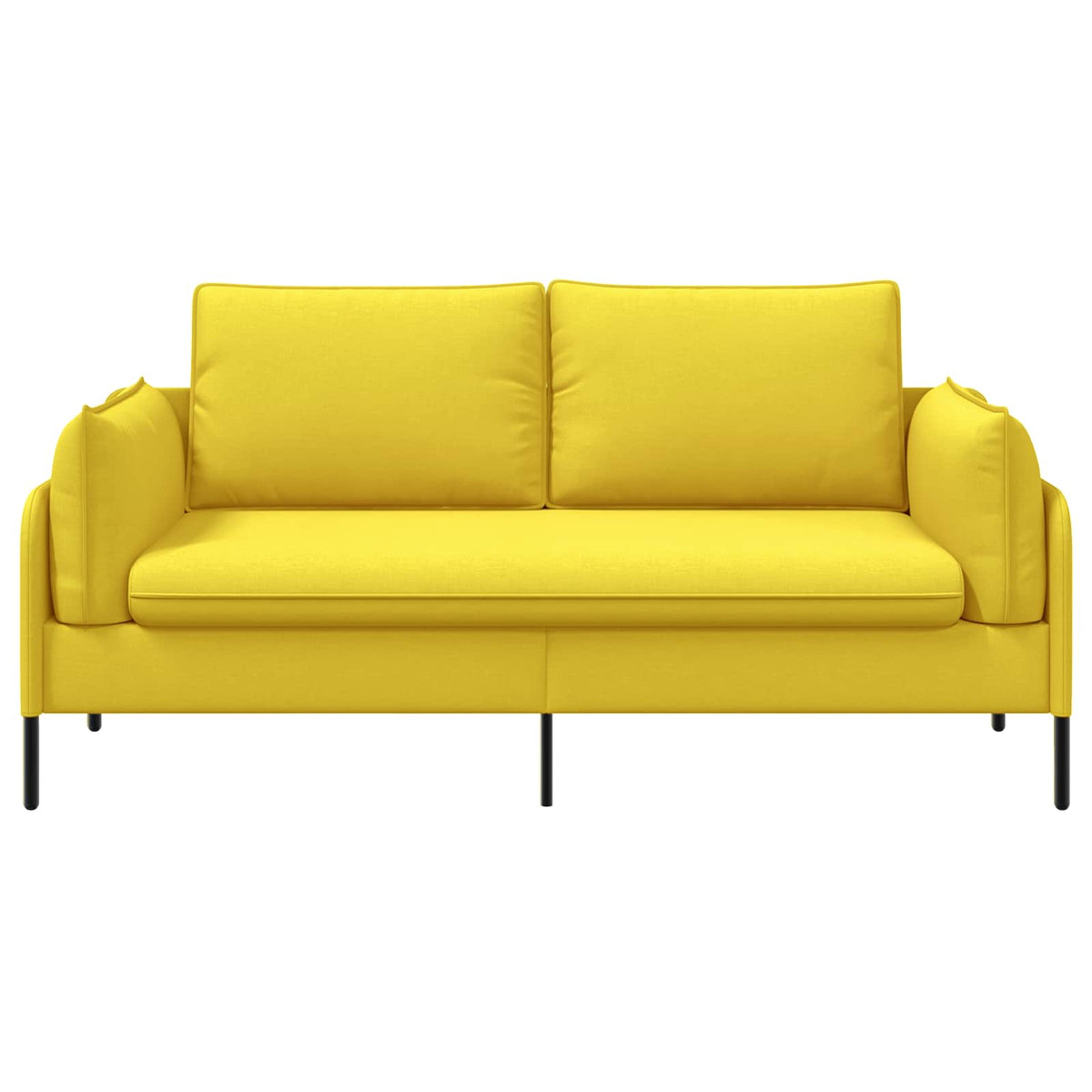 Sofa za dvije osobe Svijetlo žuta 188 x 81 x 89 cm Tkanina