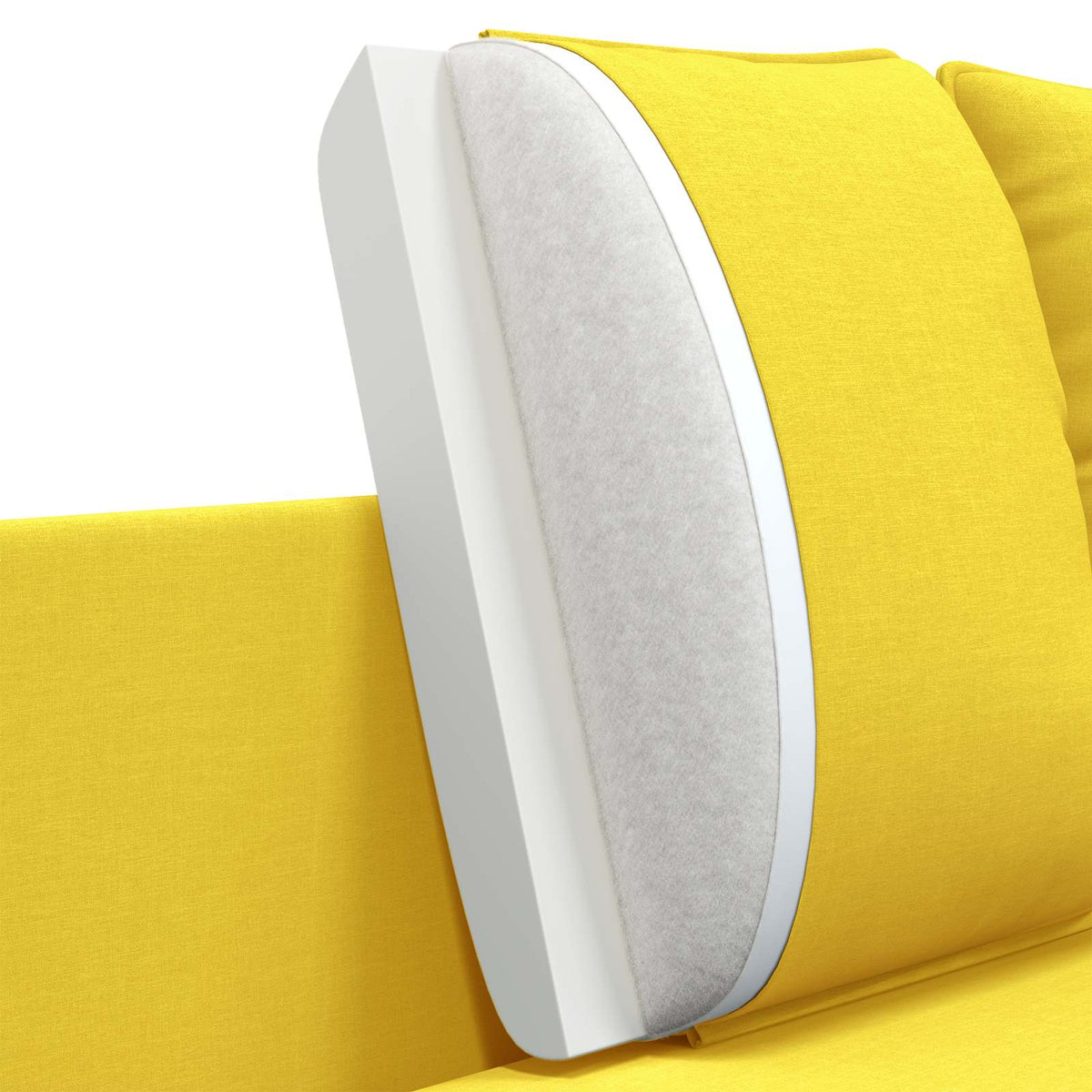 Sofa za dvije osobe Svijetlo žuta 188 x 81 x 89 cm Tkanina