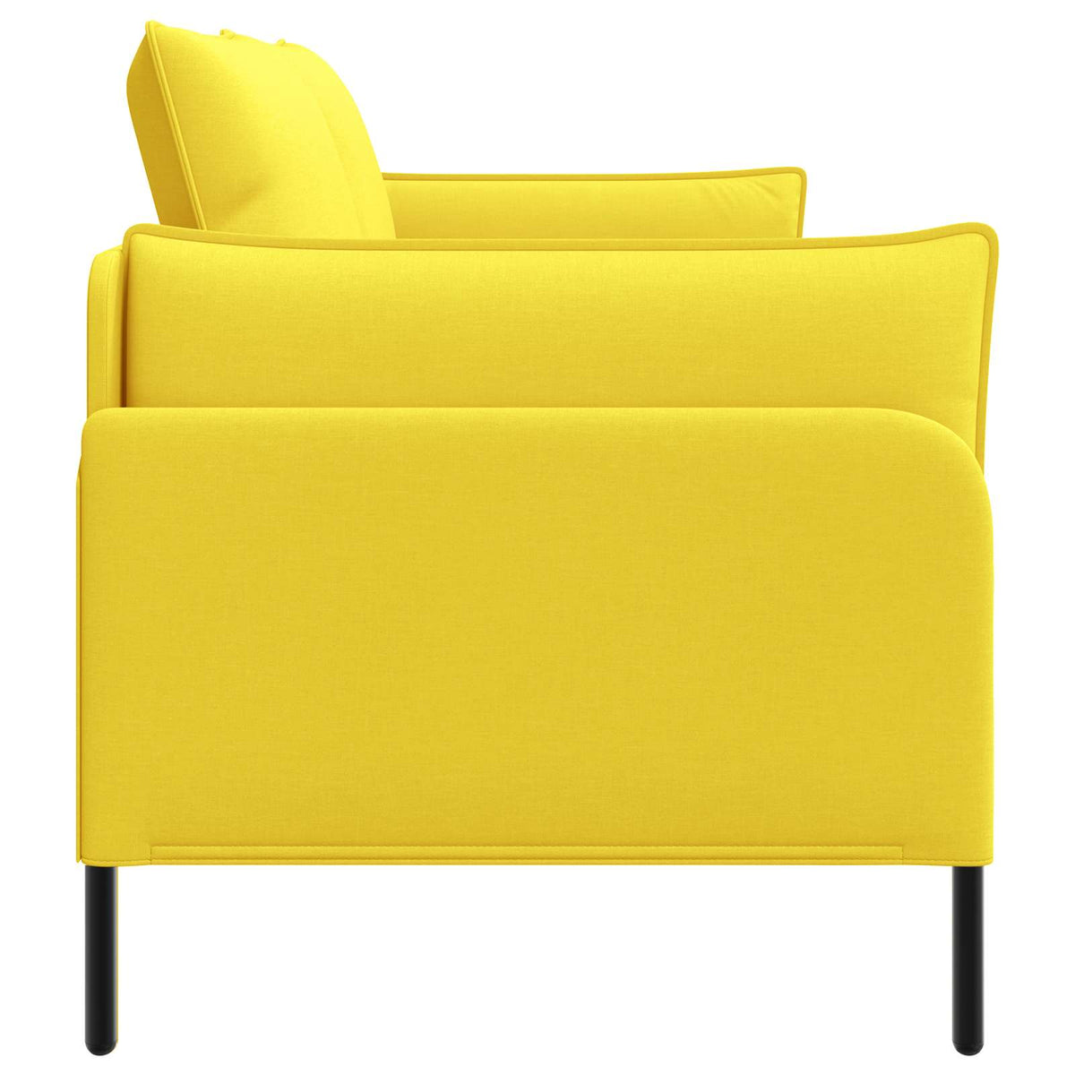 Sofa za dvije osobe Svijetlo žuta 188 x 81 x 89 cm Tkanina