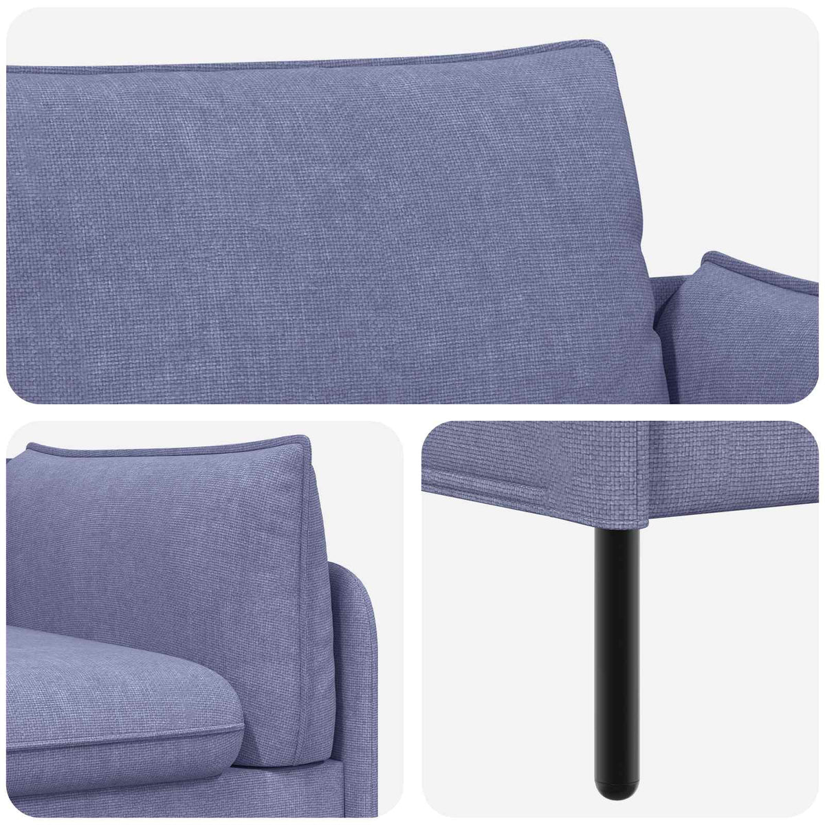 Sofa za dvije osobe Traper plava 188 x 81 x 89 cm Tkanina