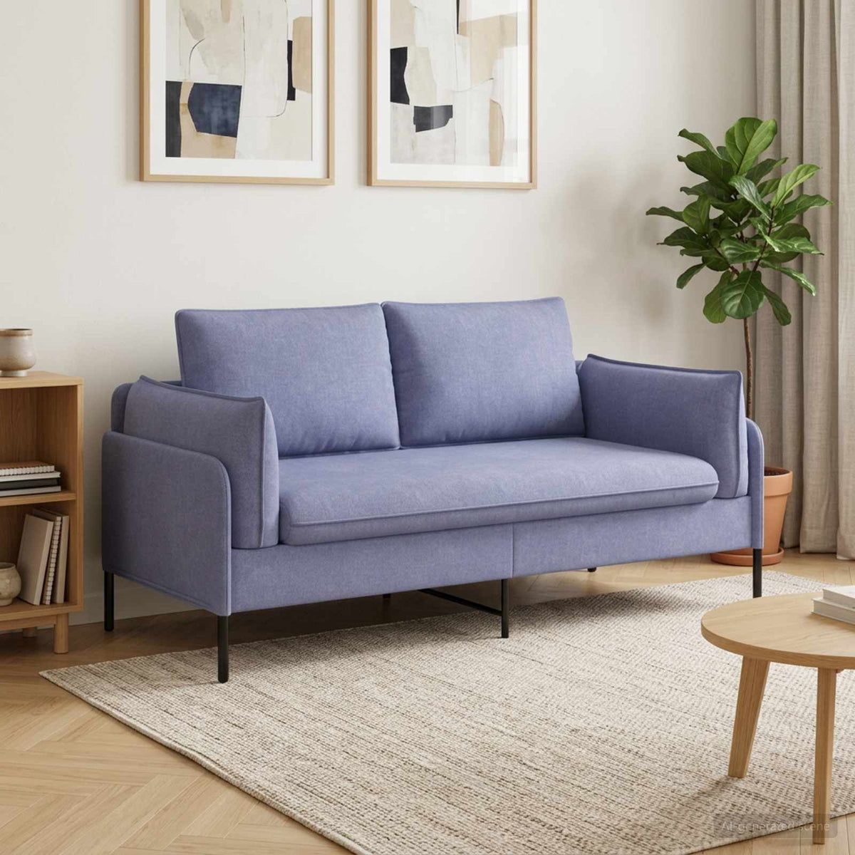 Sofa za dvije osobe Traper plava 188 x 81 x 89 cm Tkanina