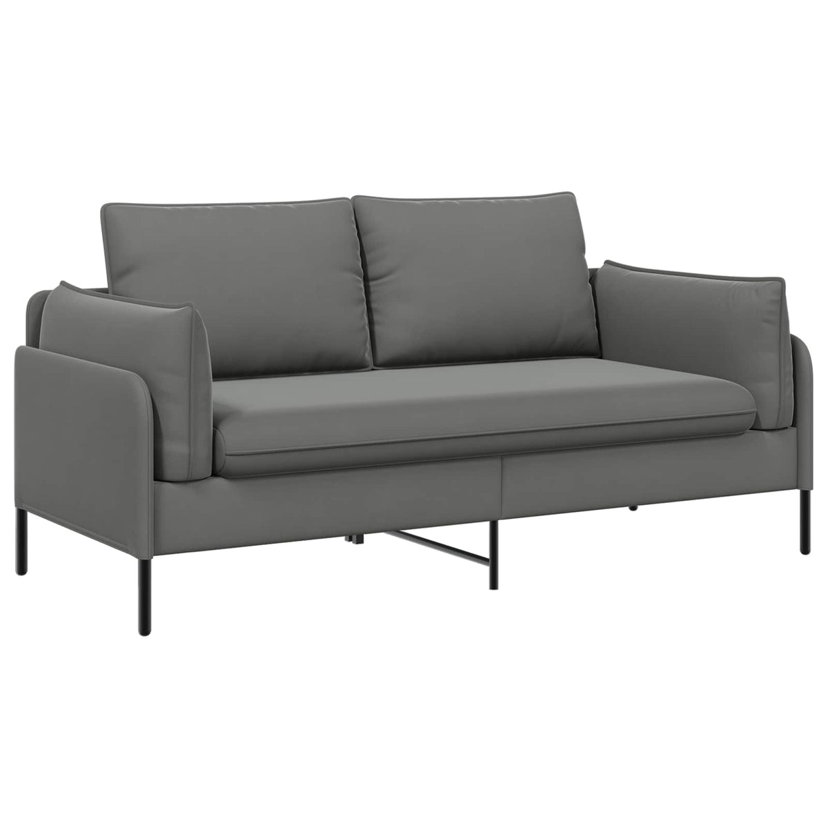 Sofa za dvije osobe 2-sjedalo Tamnosiva 188 x 81 x 89 cm Baršun