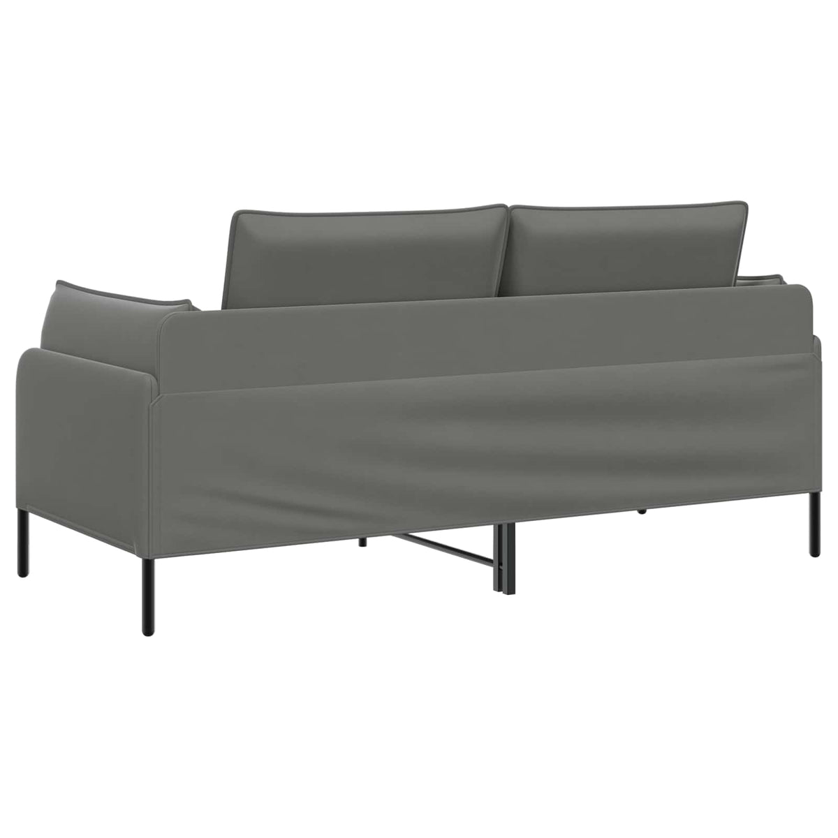 Sofa za dvije osobe 2-sjedalo Tamnosiva 188 x 81 x 89 cm Baršun
