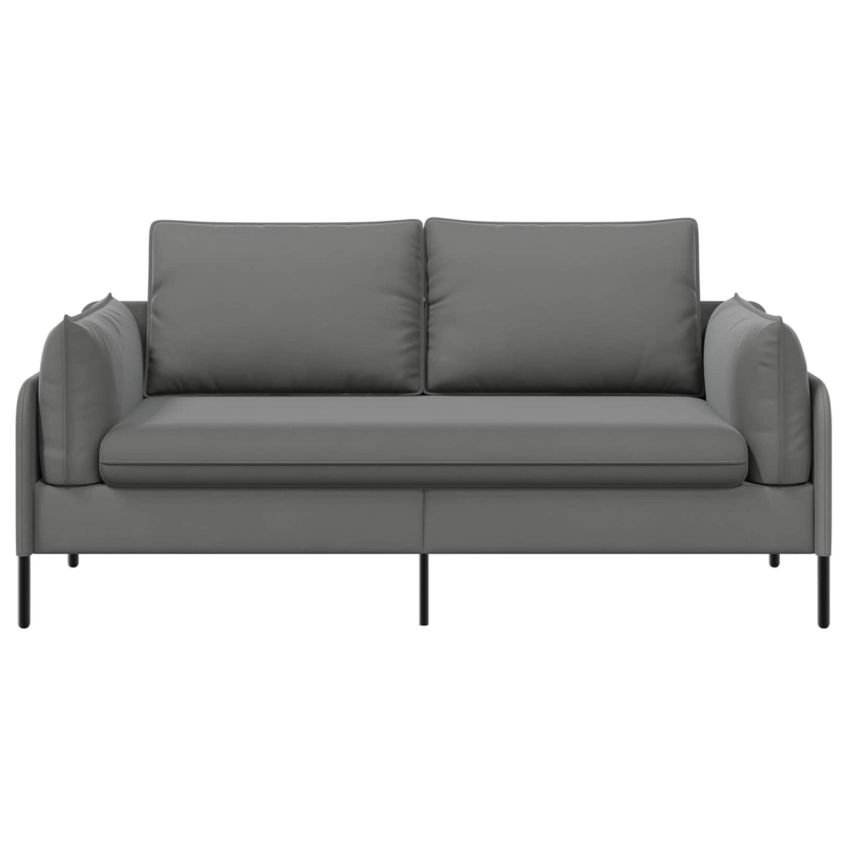 Sofa za dvije osobe 2-sjedalo Tamnosiva 188 x 81 x 89 cm Baršun