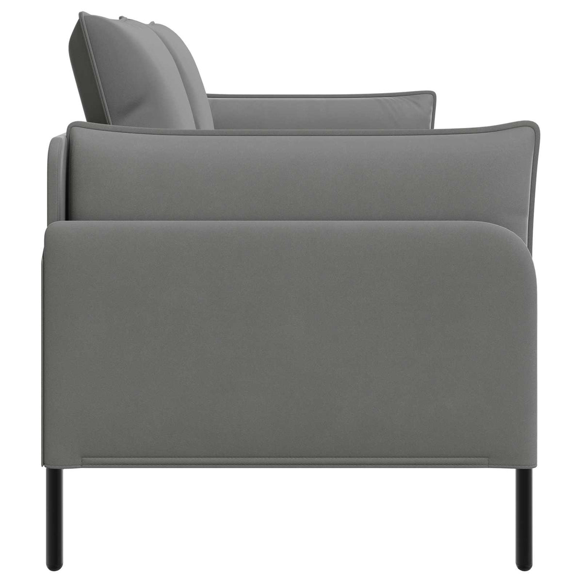 Sofa za dvije osobe 2-sjedalo Tamnosiva 188 x 81 x 89 cm Baršun