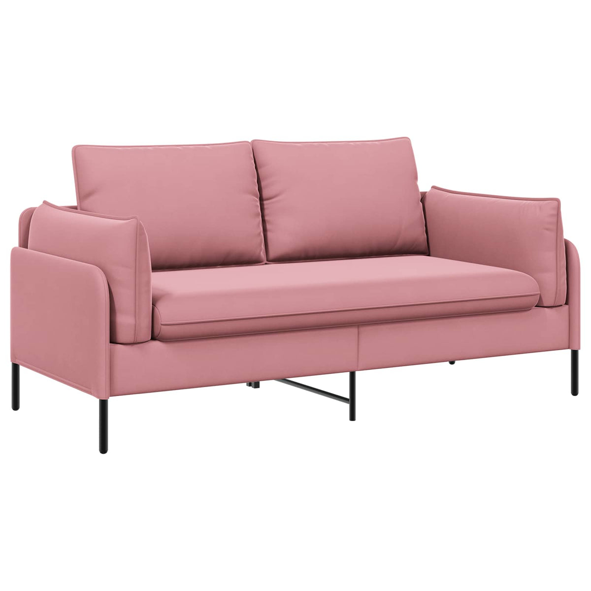 Sofa za dvije osobe 2-sjedalo Ružičasta 188 x 81 x 89 cm Baršun
