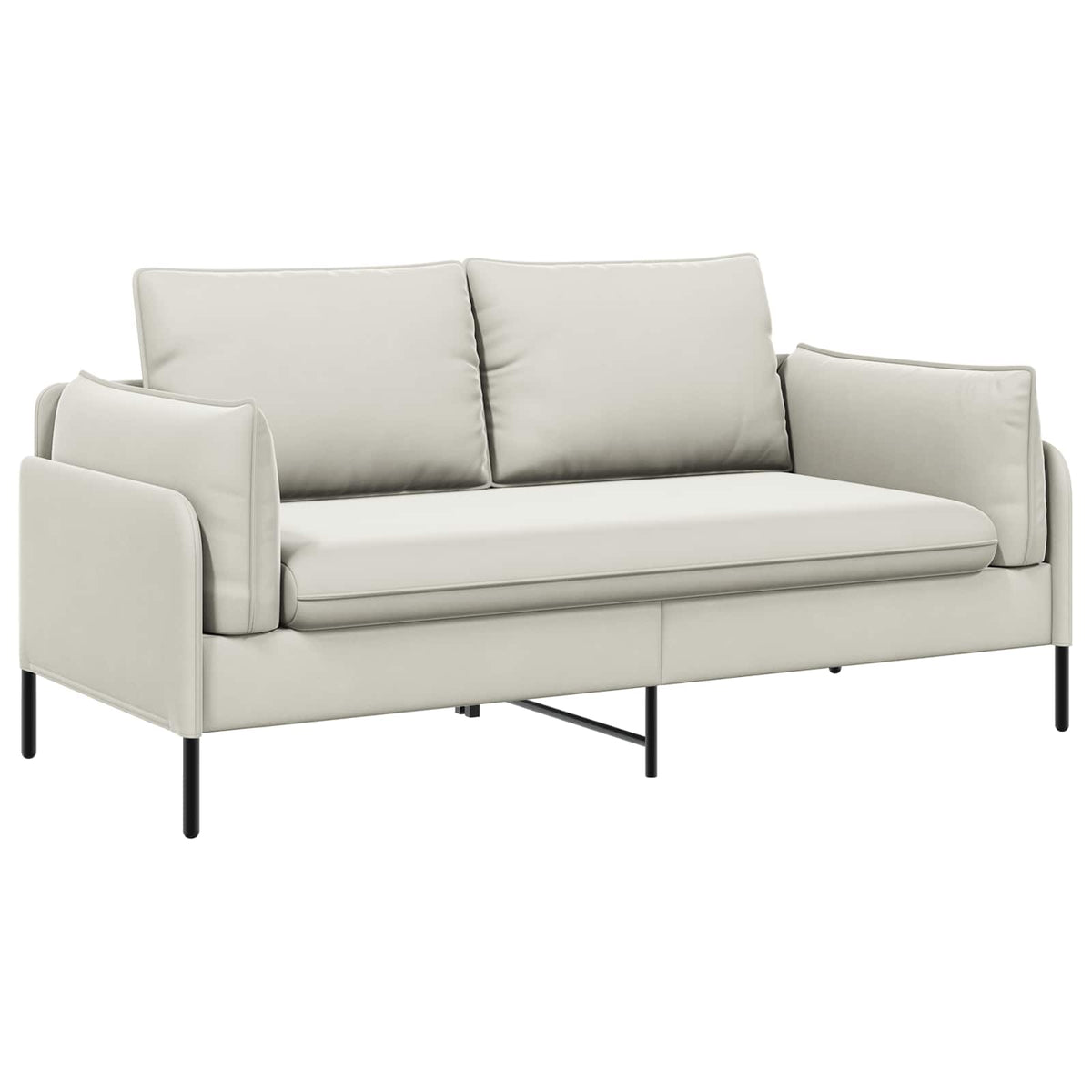 Sofa za dvije osobe 2-sjedalo Krem 188 x 81 x 89 cm Baršun