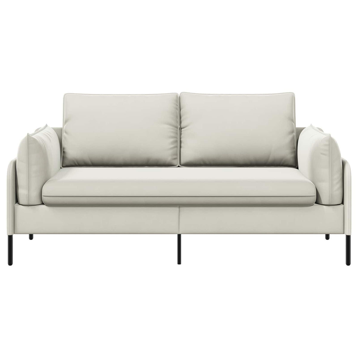 Sofa za dvije osobe 2-sjedalo Krem 188 x 81 x 89 cm Baršun