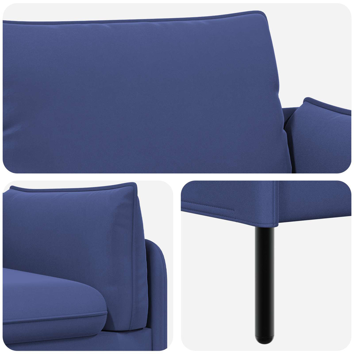 Sofa za dvije osobe 2-sjedalo Policijska plava 188 x 81 x 89 cm