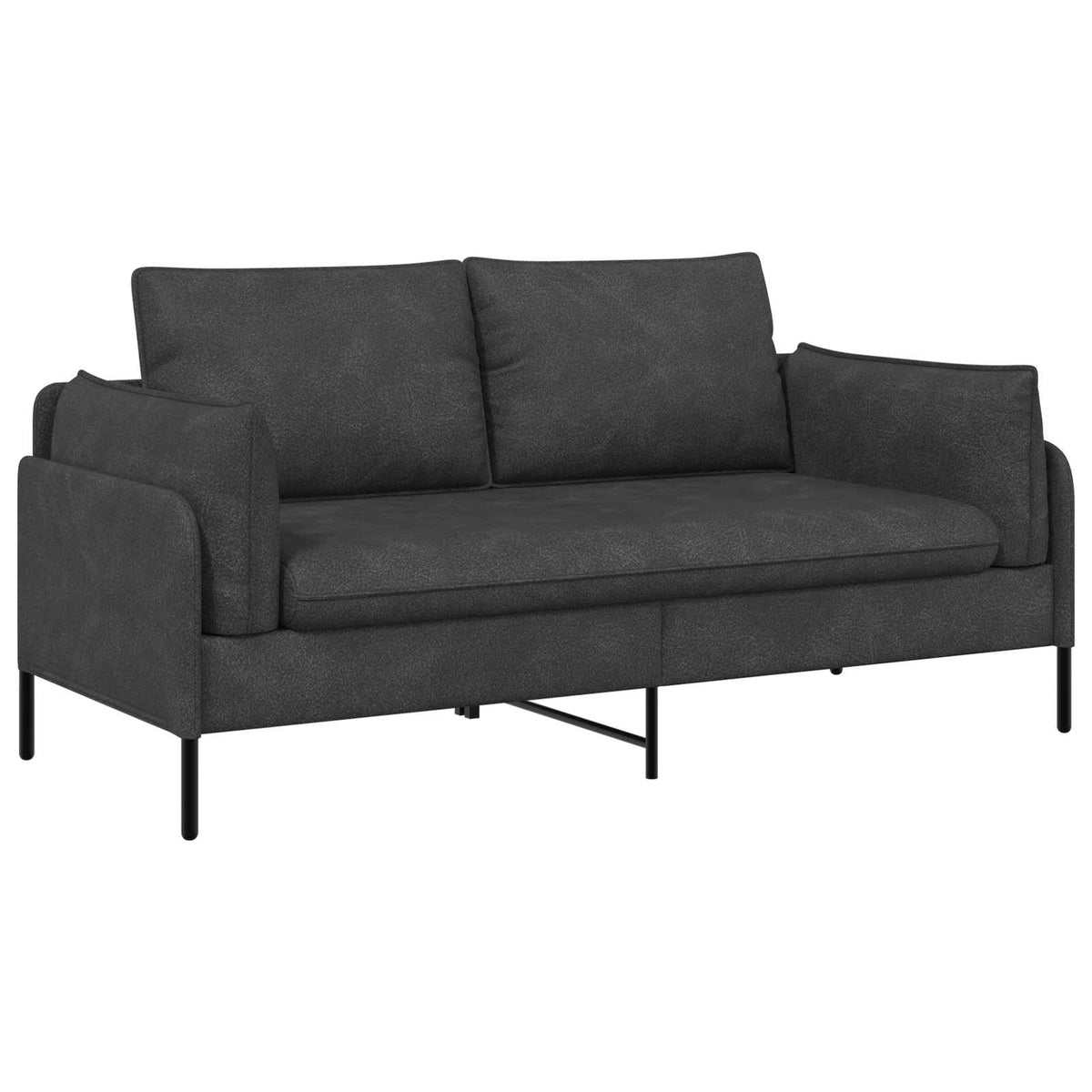 Sofa za dvije osobe Crna 188 x 81 x 89 cm Umjetna koža