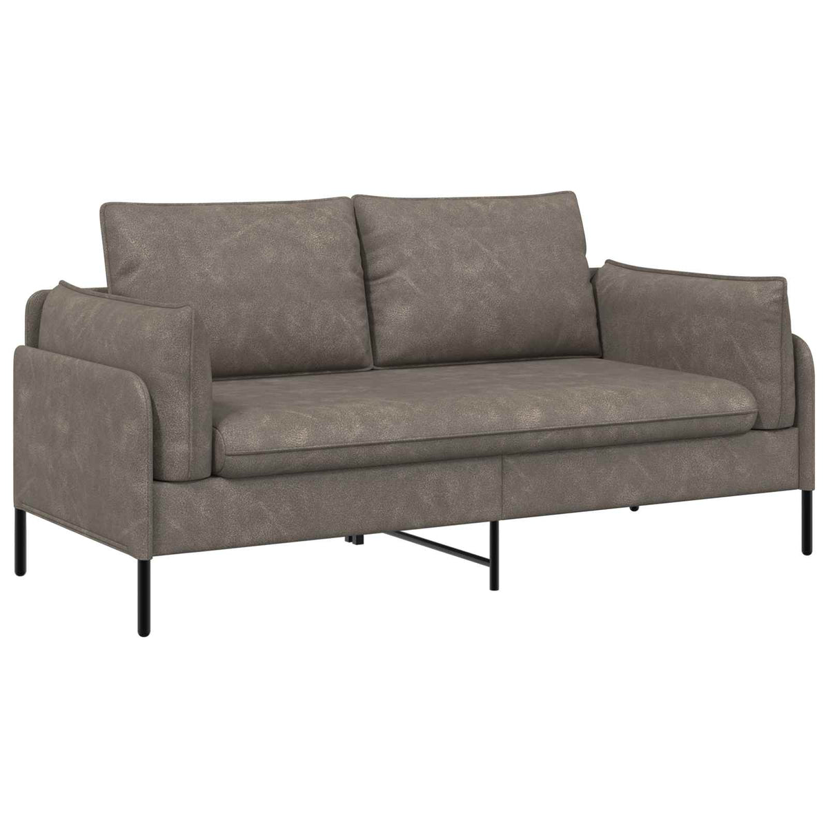 Sofa za dvije osobe Siva 188 x 81 x 89 cm Umjetna koža