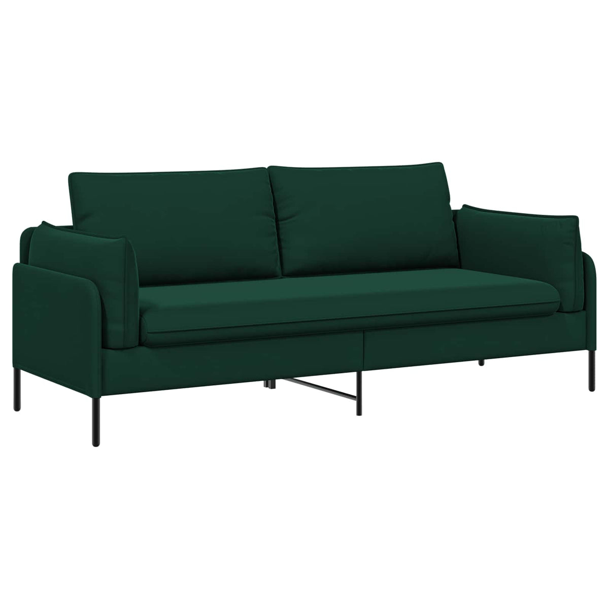 Sofa za 3 osobe Tamnozelena 222 x 81 x 89 cm Baršun