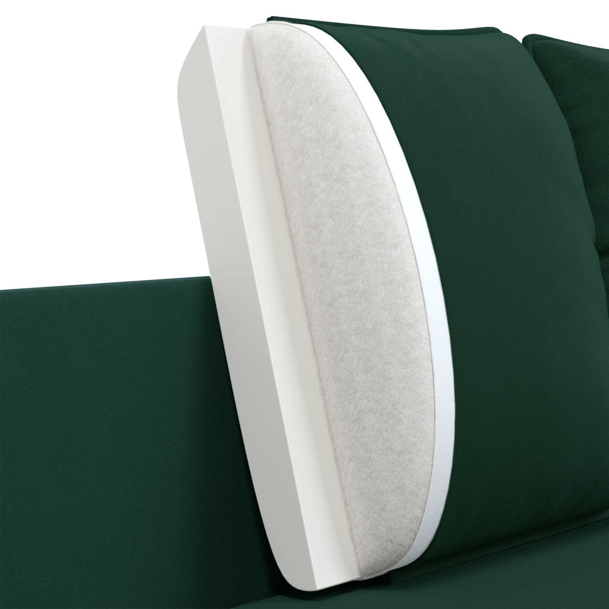 Sofa za 3 osobe Tamnozelena 222 x 81 x 89 cm Baršun