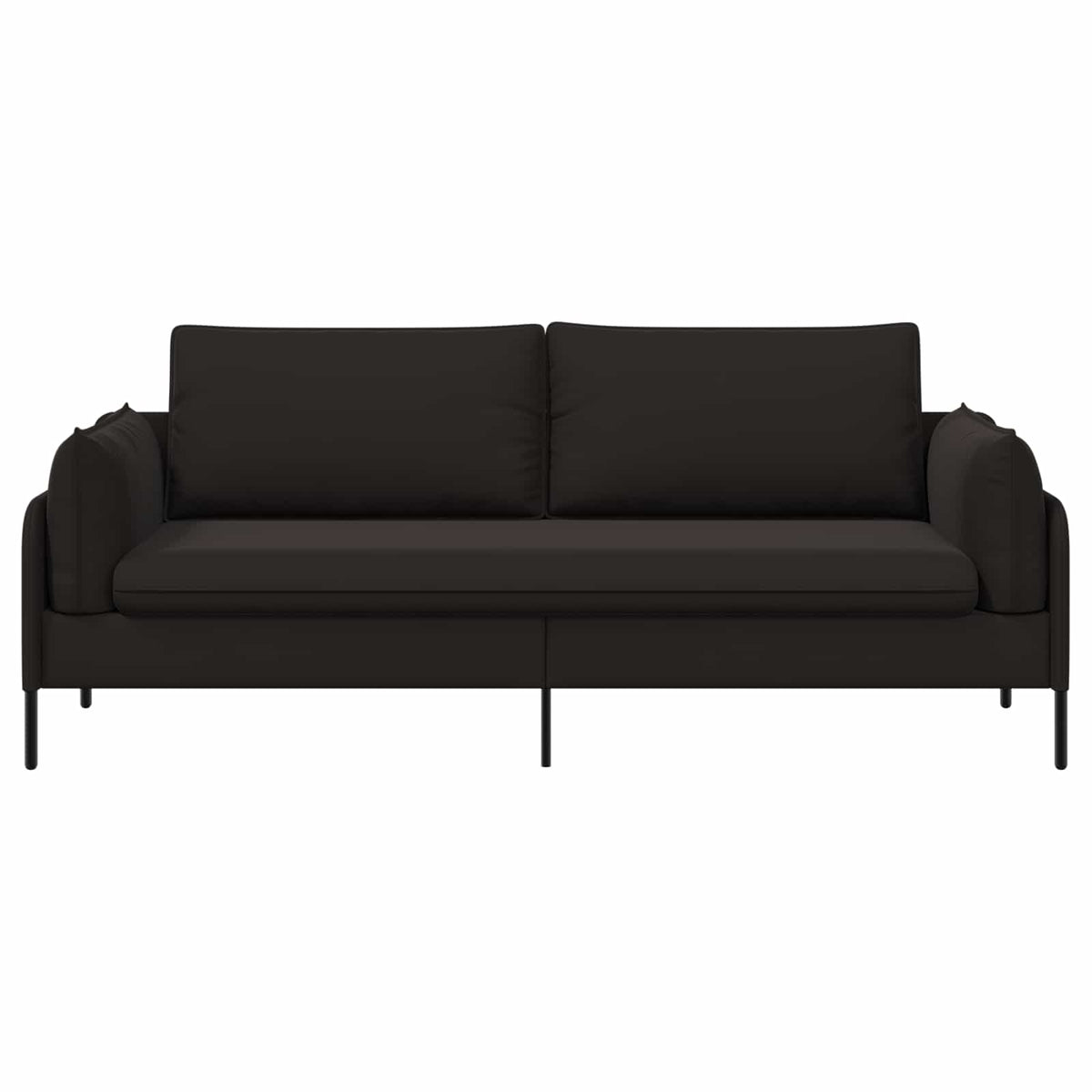 Sofa za 3 osobe Crna 222 x 81 x 89 cm Baršun