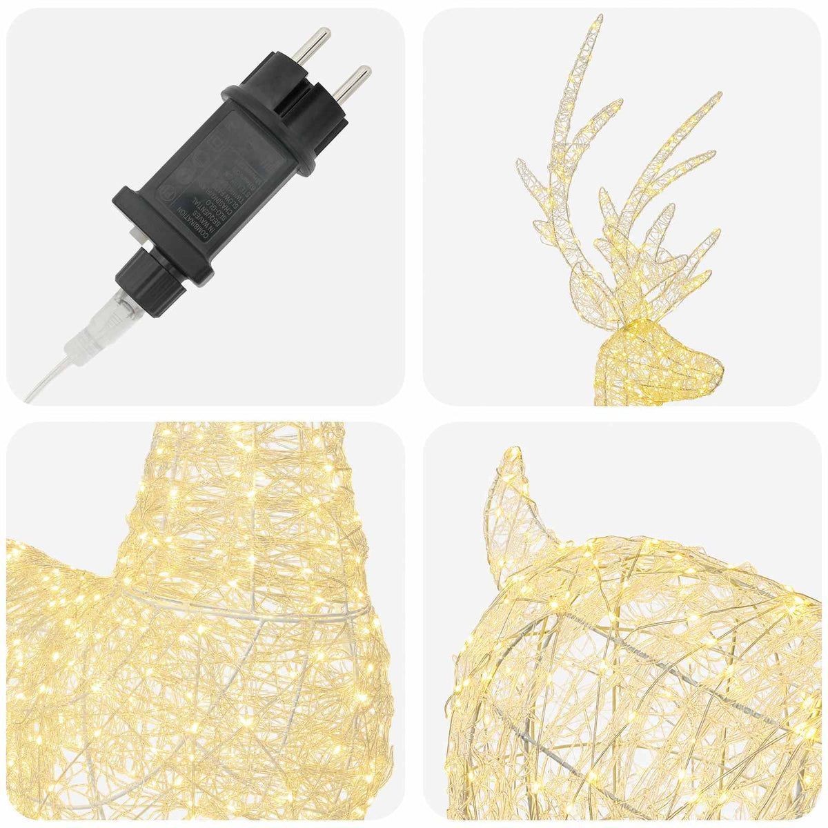 Božićna LED figura soba 1000 LED lampica Topla bijela