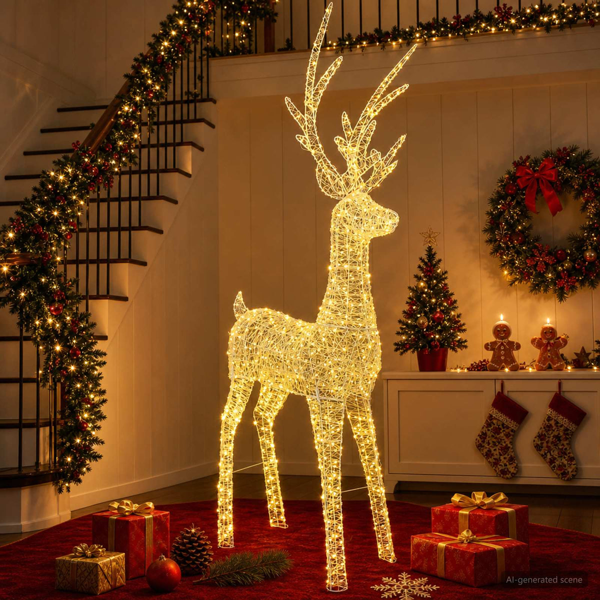 Božićna LED figura soba 1000 LED lampica Topla bijela