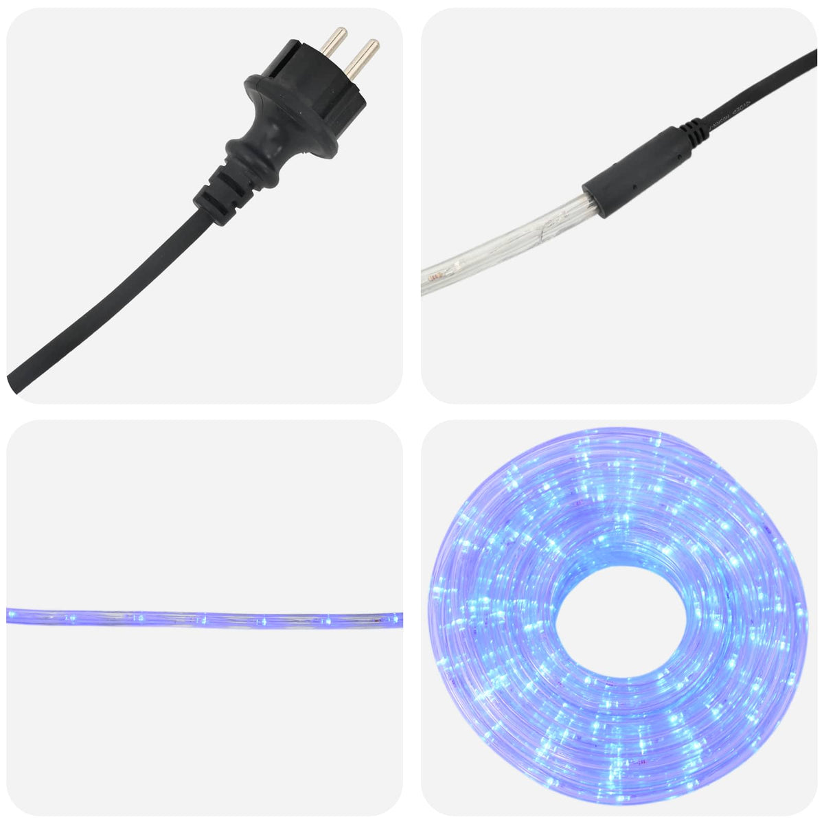 Božićno LED svjetlosno crijevo 2400 LED lampica Plava 100 m
