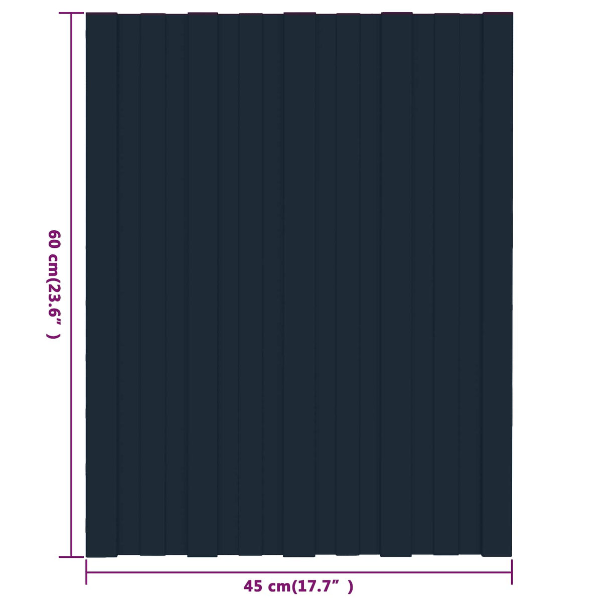 Krovni panel 36 pcs Antracit 60 x 45 cm Pocinčani čelik