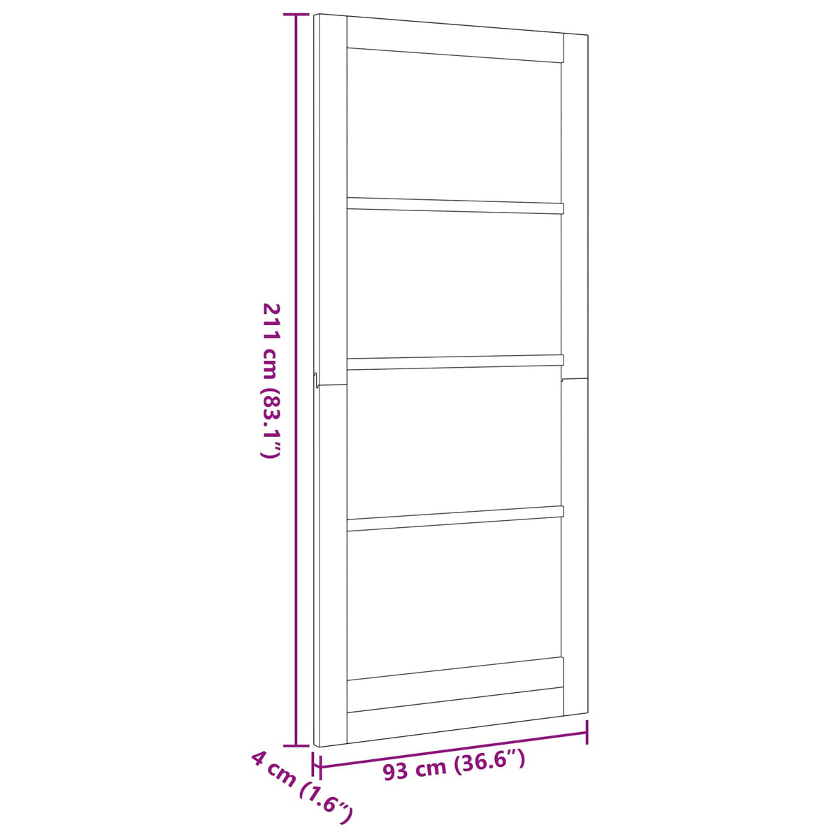 Unutarnja vrata Prirodna 93 x 211 cm Šperploča