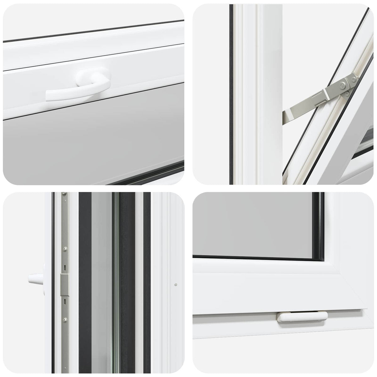 Prozor za podrum RISOR 80 x 40 cm PVC i staklo Antracit