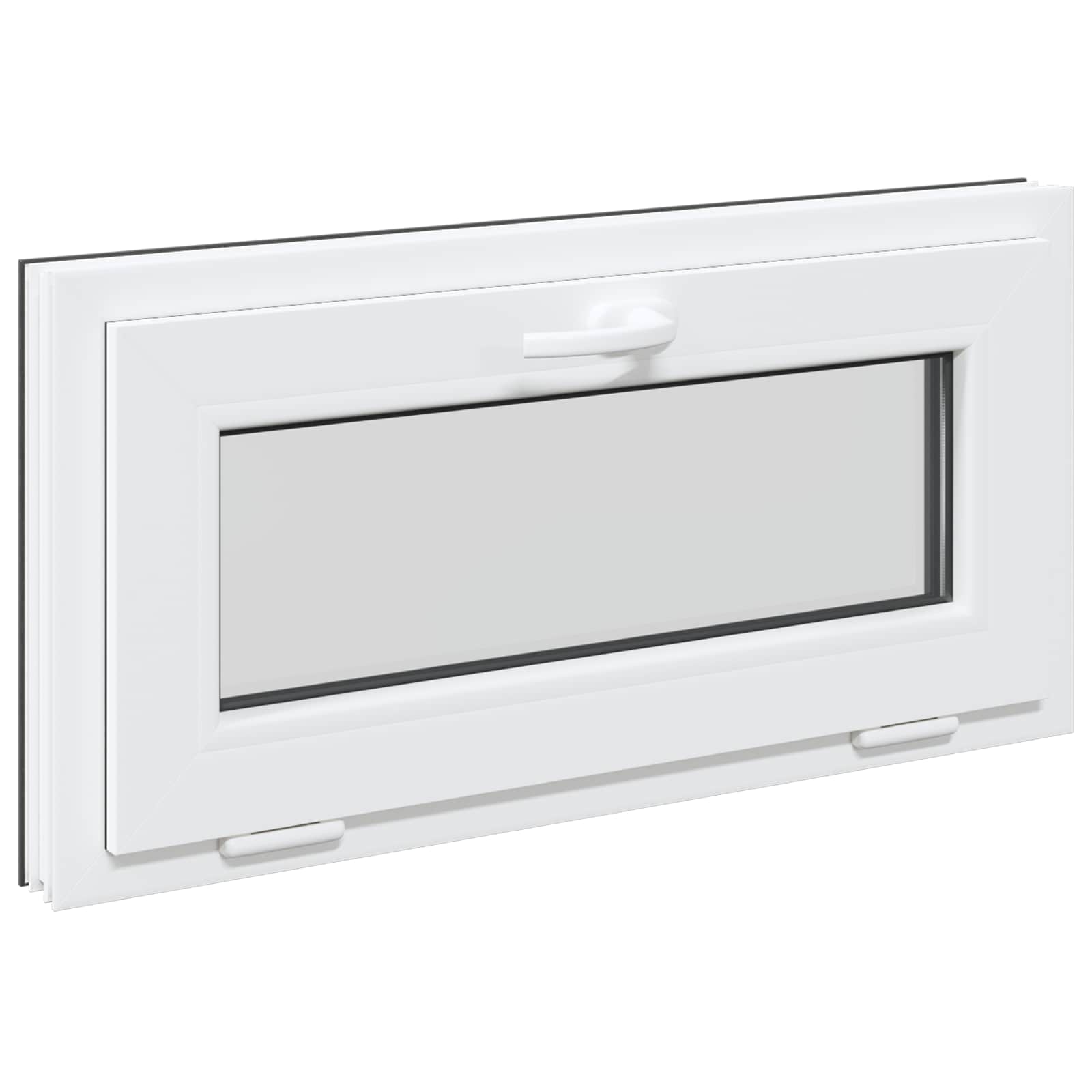 Prozor za podrum RISOR 80 x 40 cm PVC i staklo Antracit