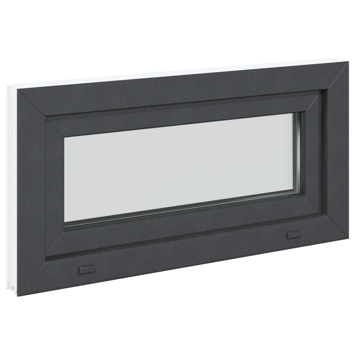 Prozor za podrum RISOR 80 x 40 cm PVC i staklo Antracit
