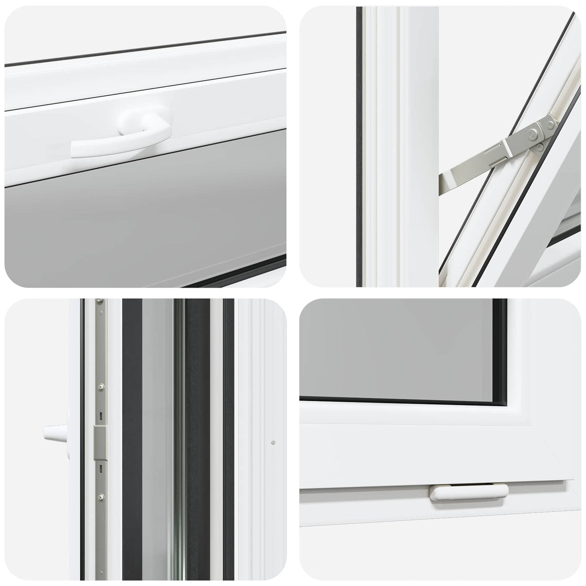 Prozor za podrum RISOR 80 x 40 cm PVC i staklo Antracit
