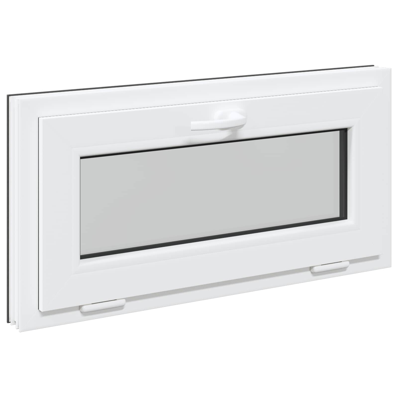 Prozor za podrum RISOR 80 x 40 cm PVC i staklo Antracit