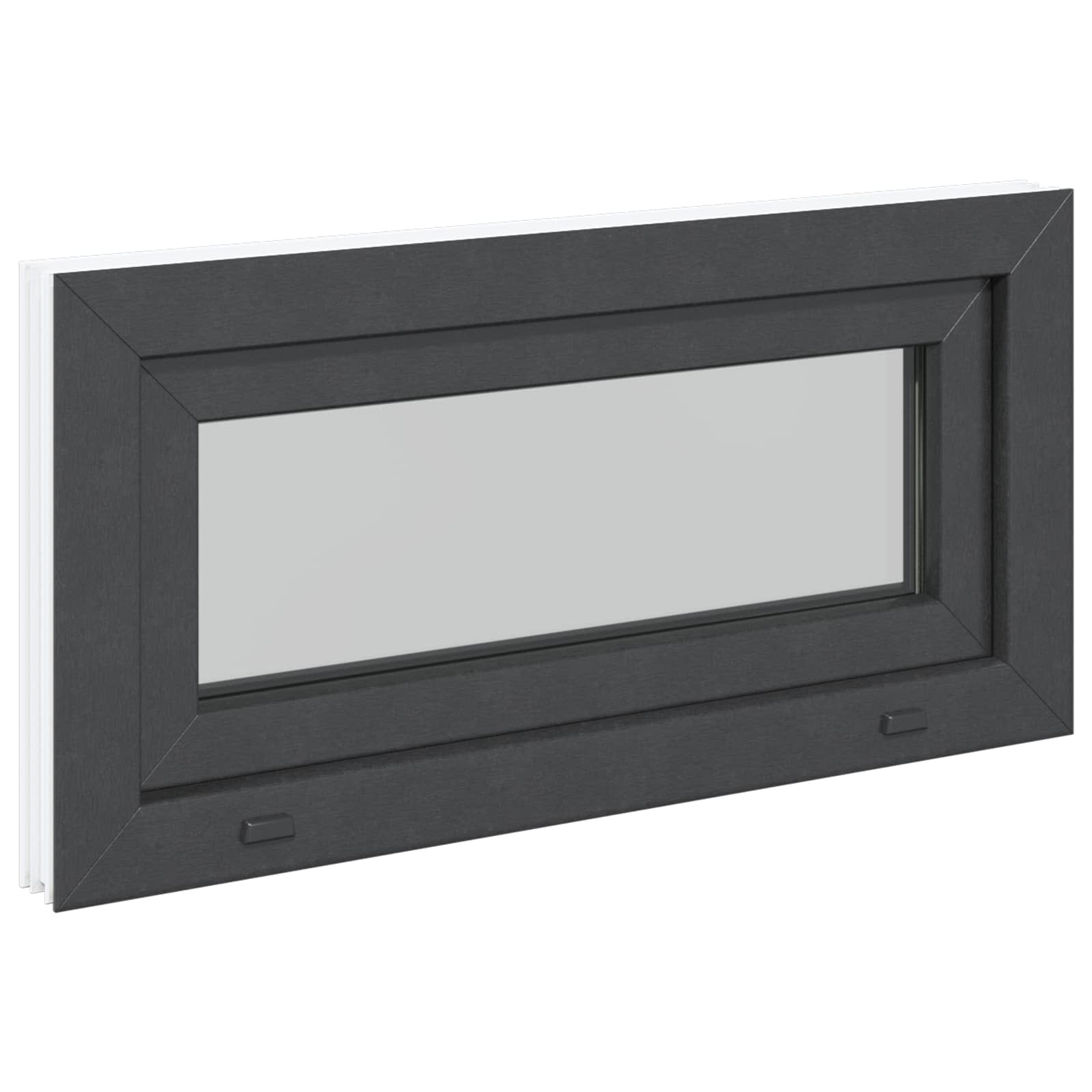 Prozor za podrum RISOR 80 x 40 cm PVC i staklo Antracit