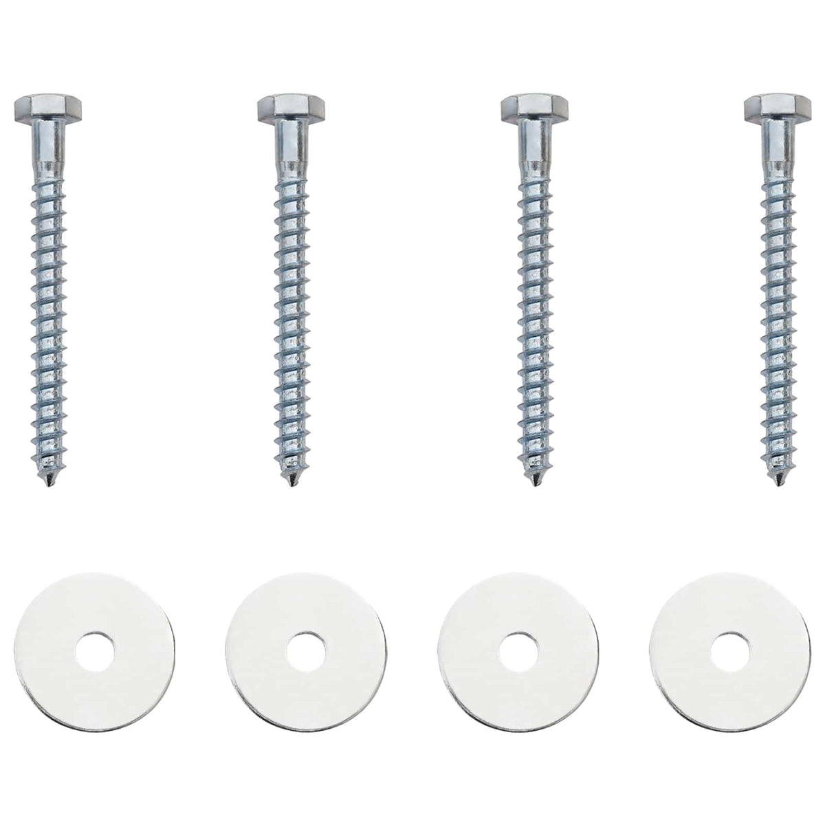 Zemaljska sidra 4 pcs Srebrna Ø10 x 30 cm Galvanizirani metal