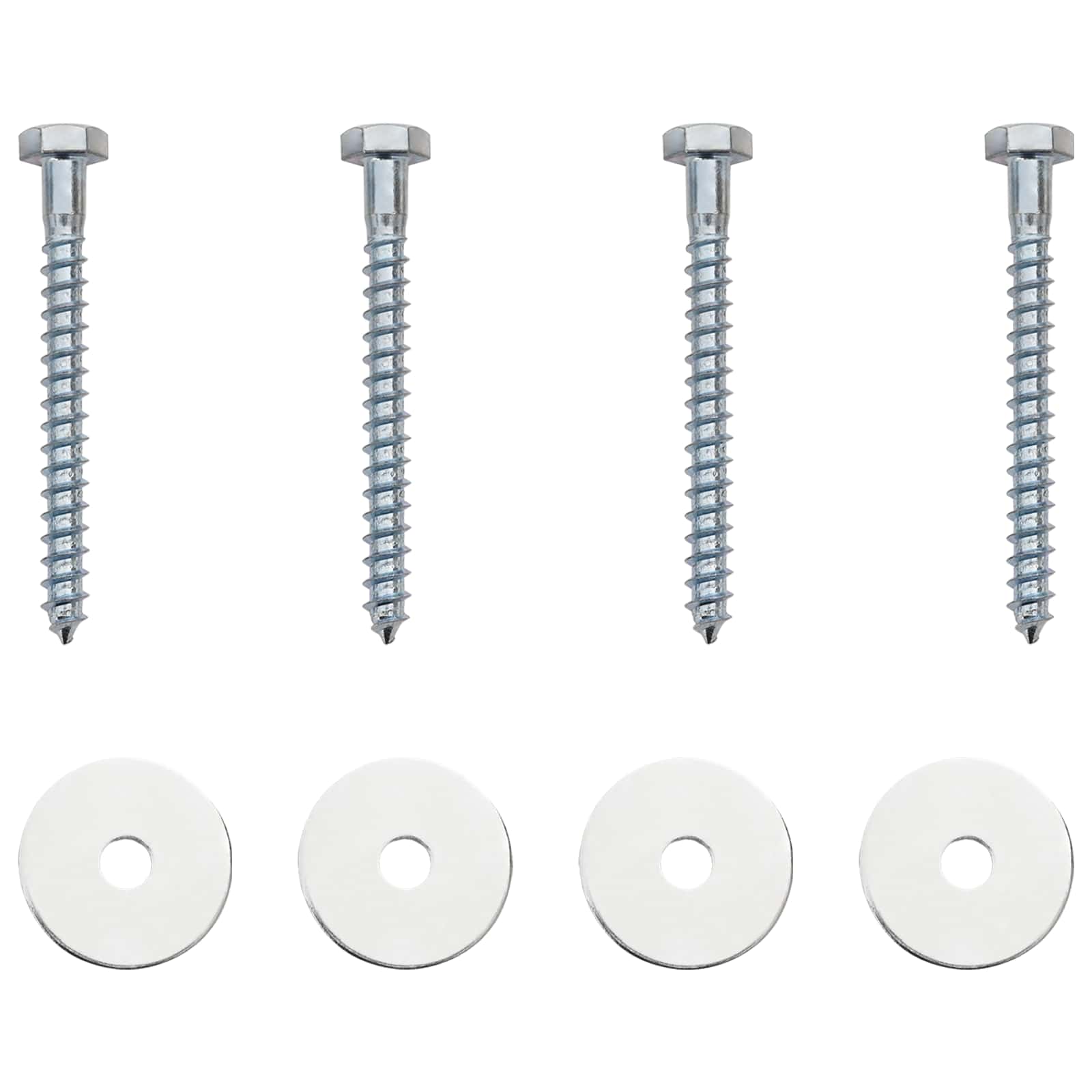 Zemaljska sidra 4 pcs Srebrna Ø10 x 30 cm Galvanizirani metal