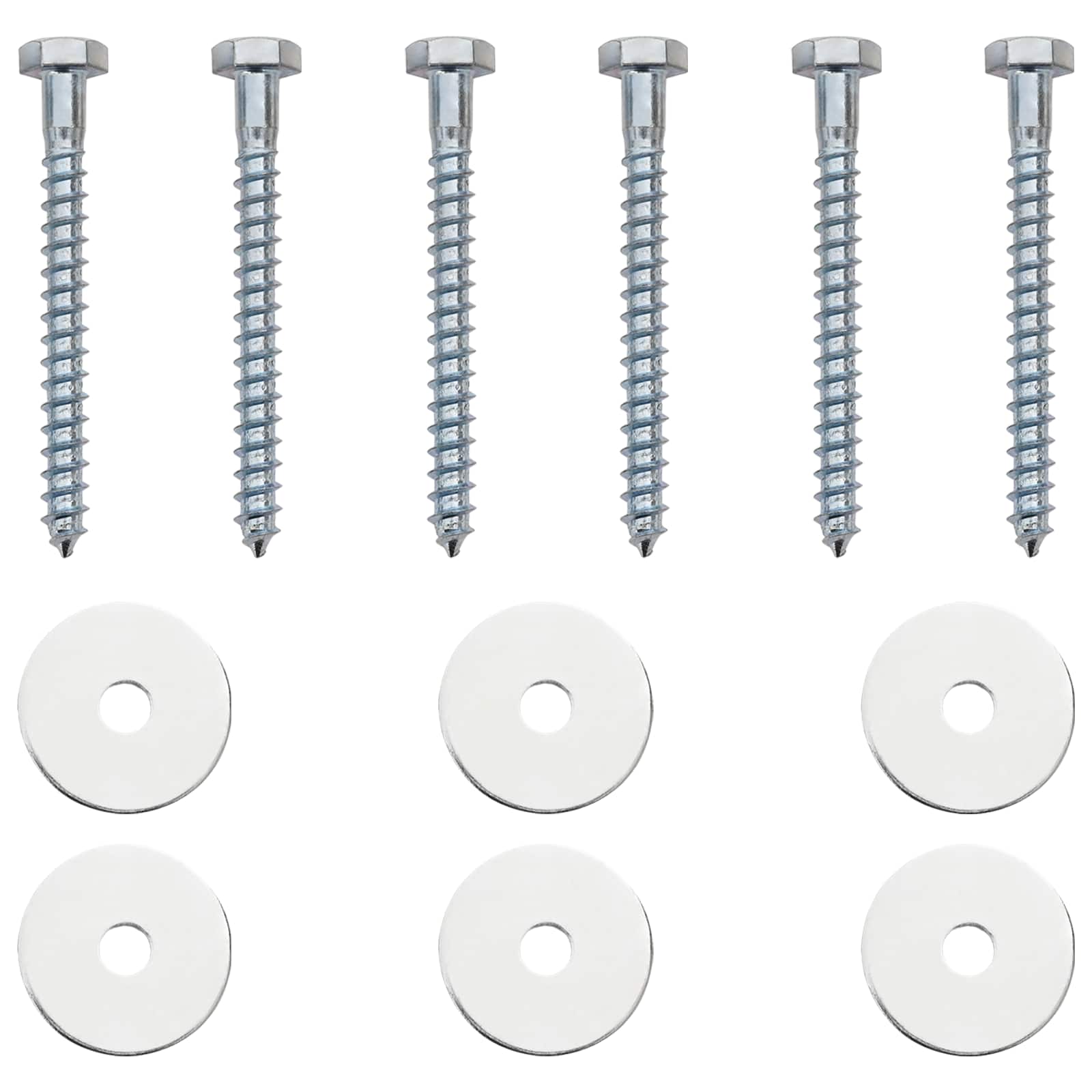 Zemaljska sidra 6 pcs Srebrna Ø10 x 30 cm Galvanizirani metal