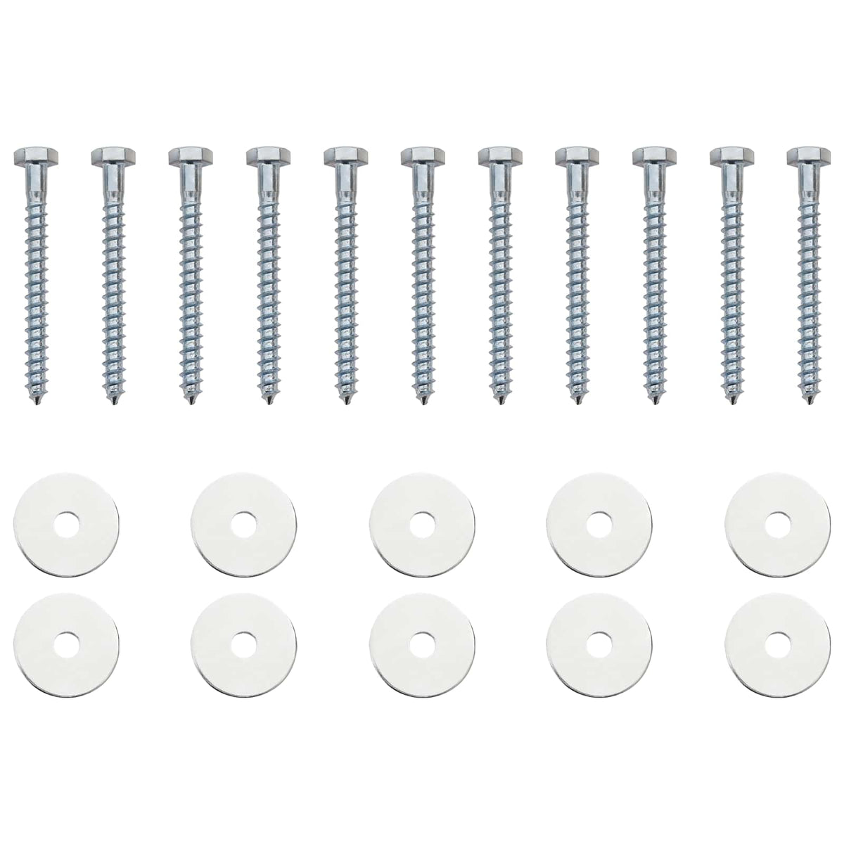 Zemaljska sidra 10 pcs Srebrna Ø10 x 30 cm Galvanizirani metal