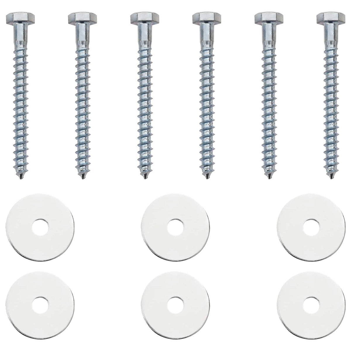 Zemaljska sidra 6 pcs Srebrna Ø10 x 50 cm Galvanizirani metal