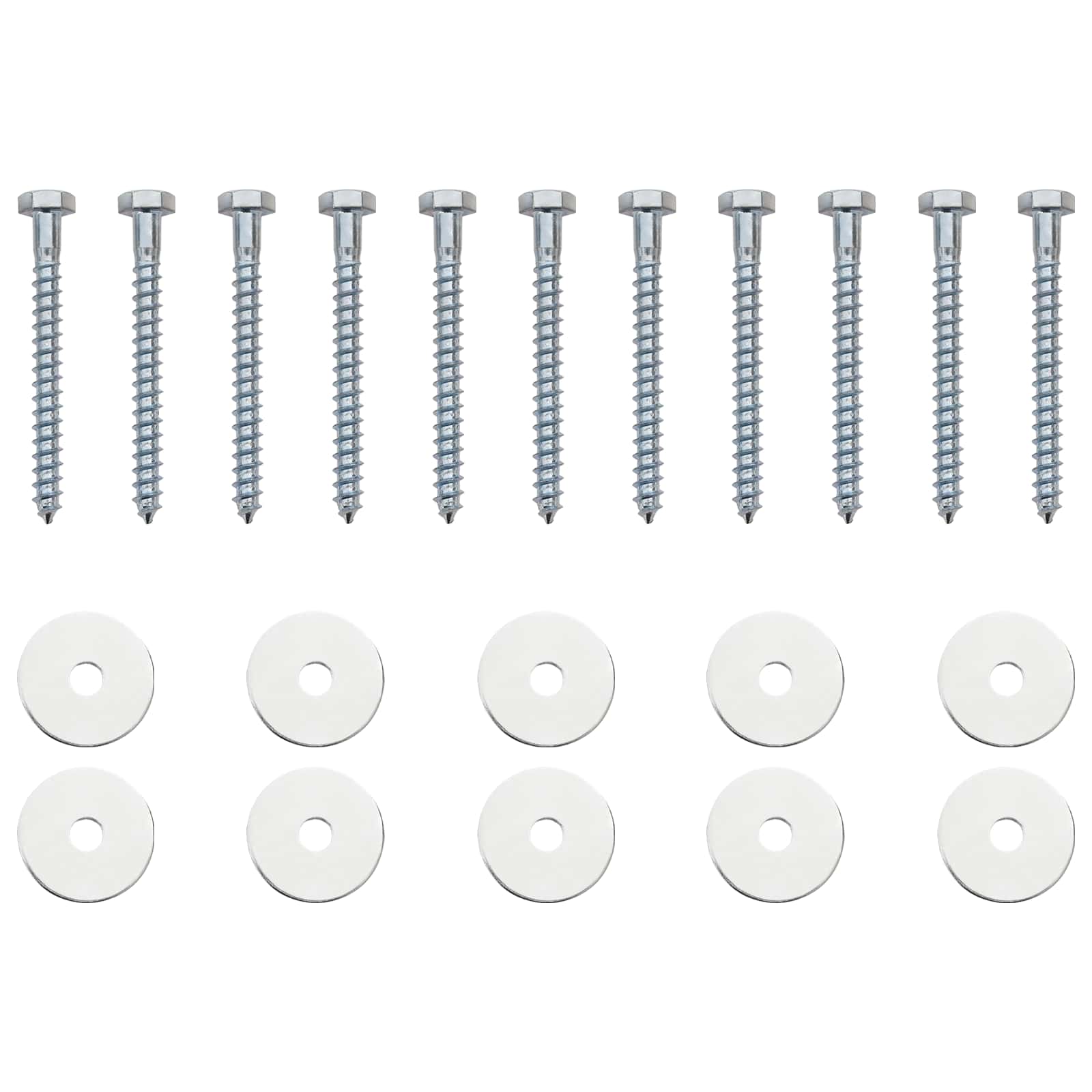 Zemaljska sidra 10 pcs Srebrna Ø10 x 50 cm Galvanizirani metal