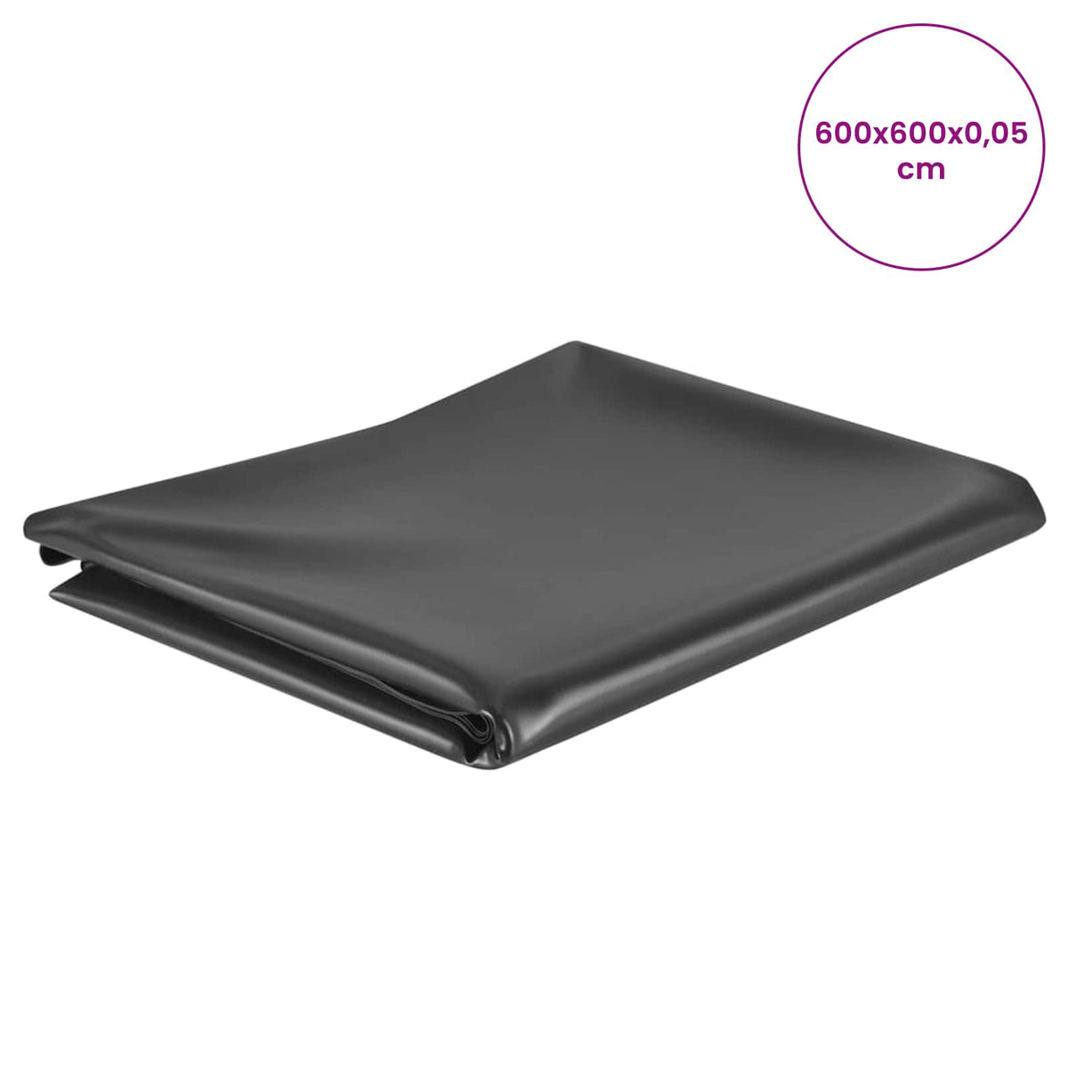 Liner za ribnjak 6 x 6 m PVC 0,5 mm Crna