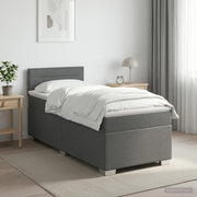 Boxspring krevet s madracem Tamnosiva 90 x 190 cm Tkanina