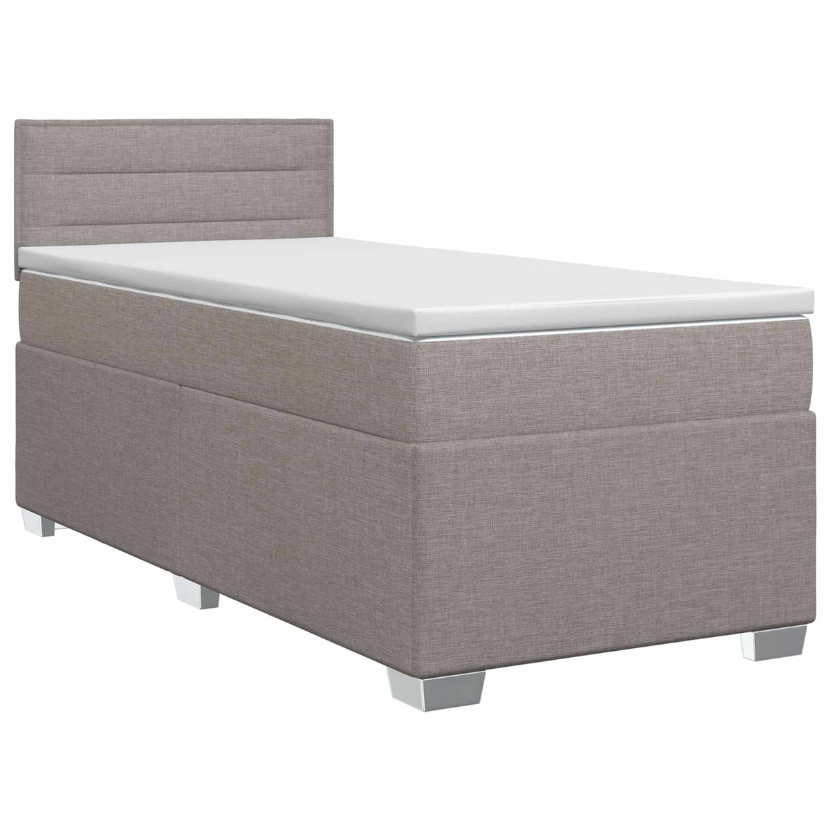 Boxspring krevet s madracem Sivosmeđa 80 x 200 cm Tkanina