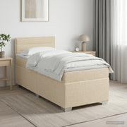 Boxspring krevet s madracem Krem 80 x 200 cm Tkanina