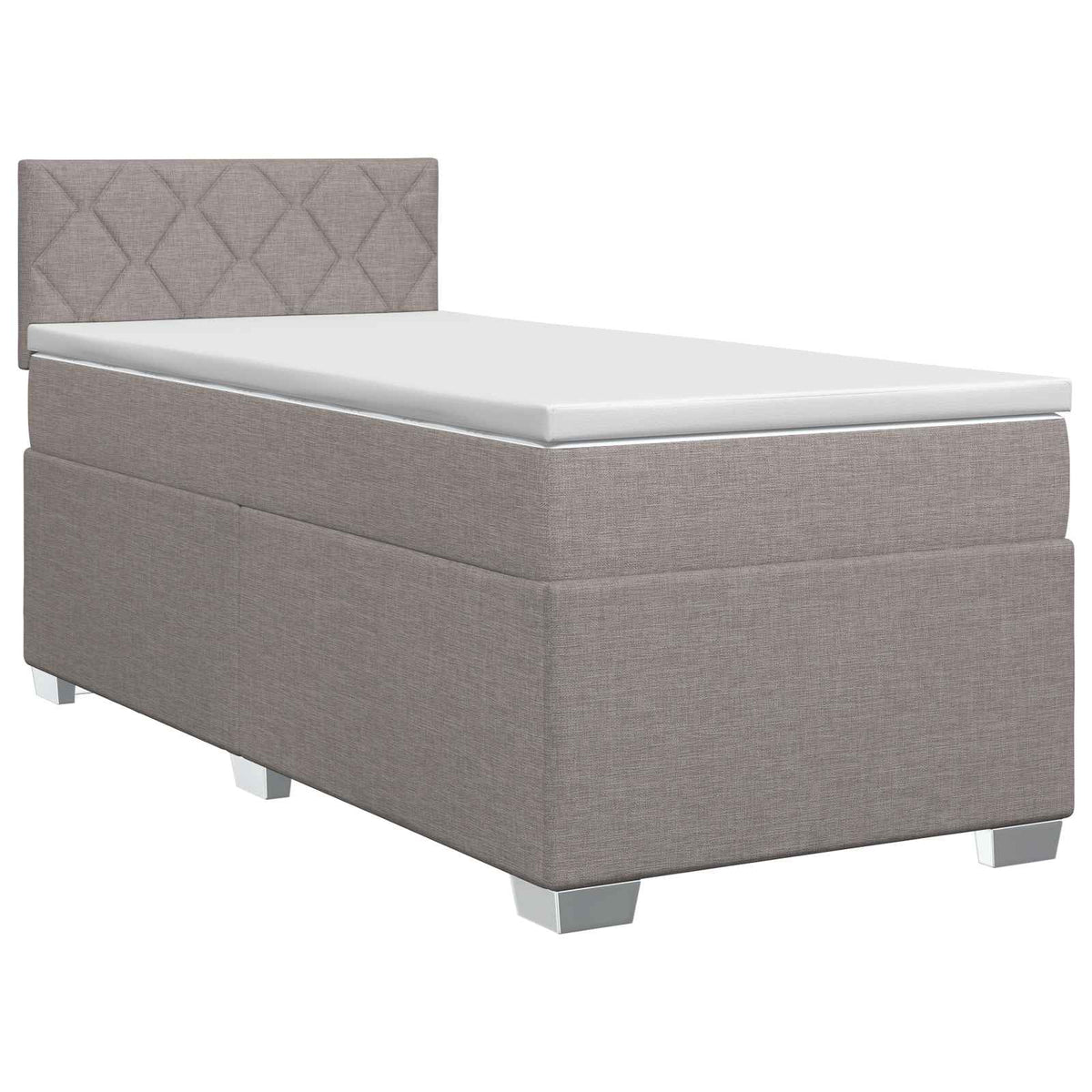 Boxspring krevet s madracem Sivosmeđa 80 x 200 cm Tkanina