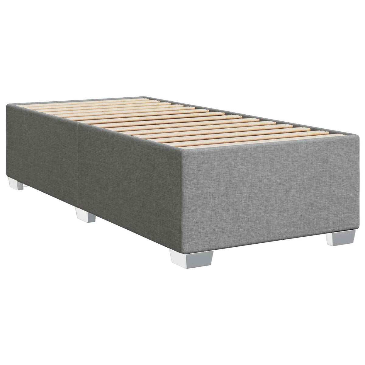 Boxspring krevet s madracem Svjetlosiva 90 x 190 cm Tkanina