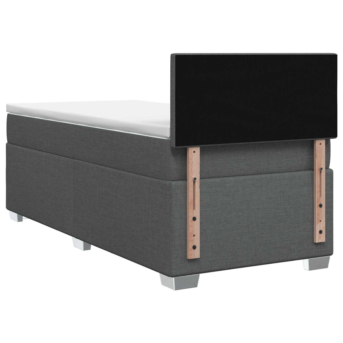Boxspring krevet s madracem Tamnosiva 90 x 190 cm Tkanina